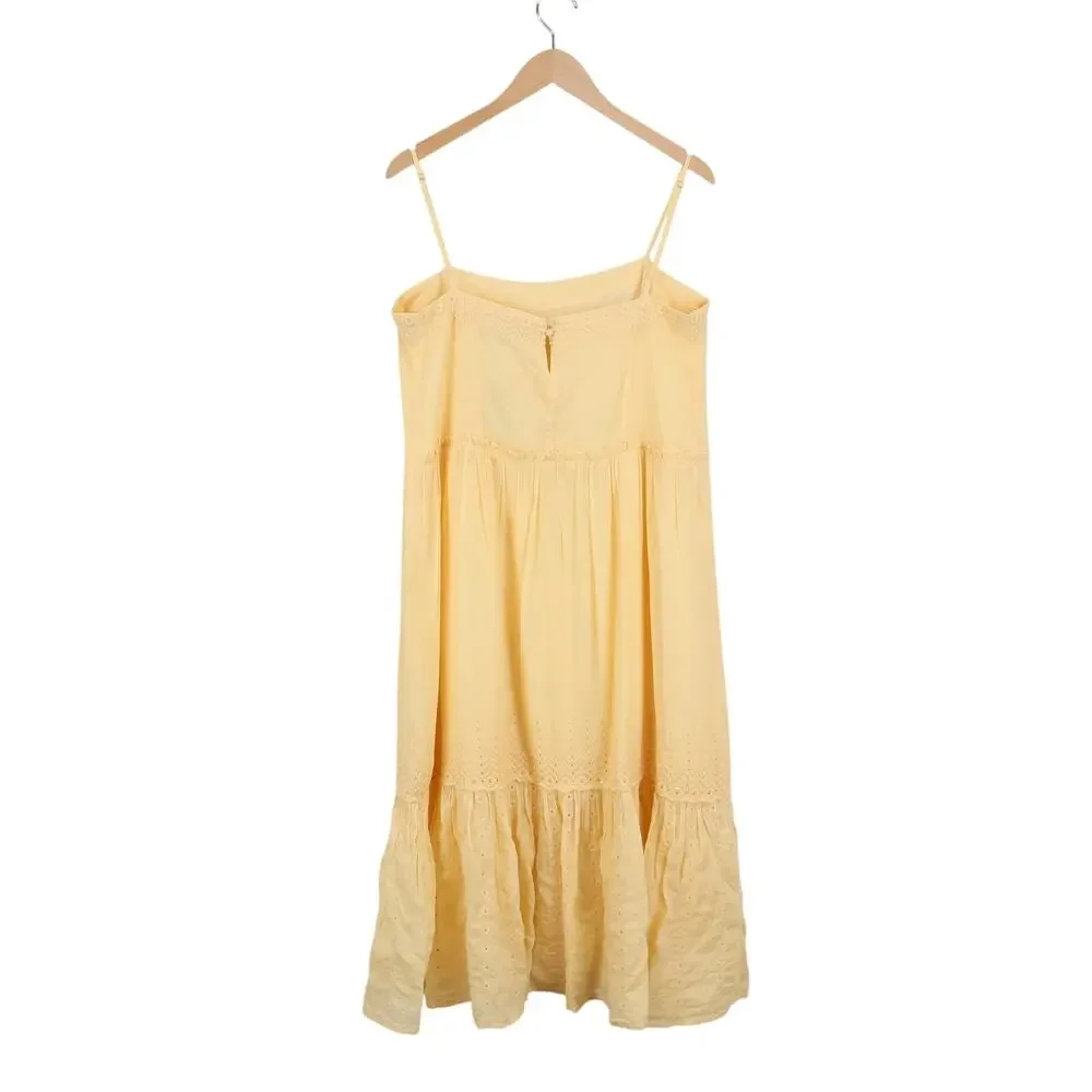 J.Crew Sorrento Dress Cotton Voile Banana Cream Yellow Size Medium NWT - Picture 6 of 8